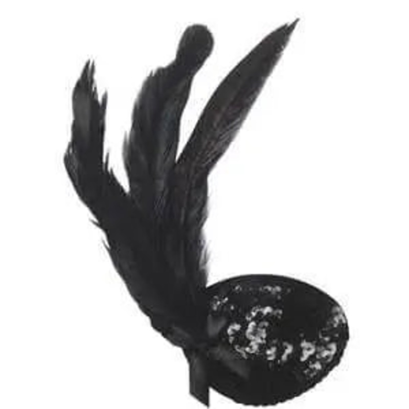 Sequin Feather Eyepatch