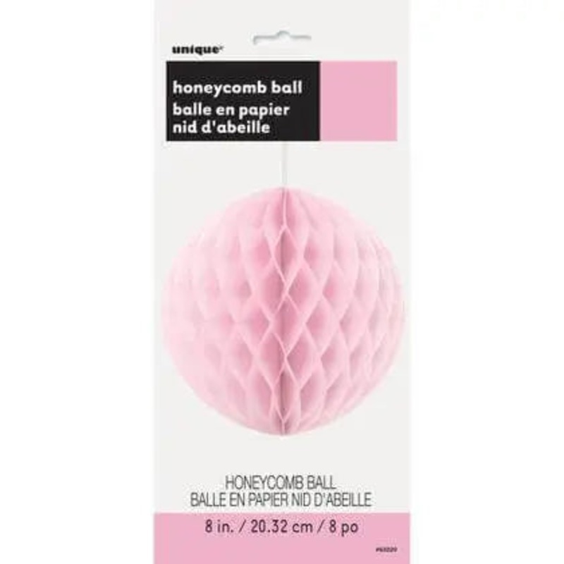 Tissue Paper Honeycomb Lovely Pink Ball 8" - 1ct.