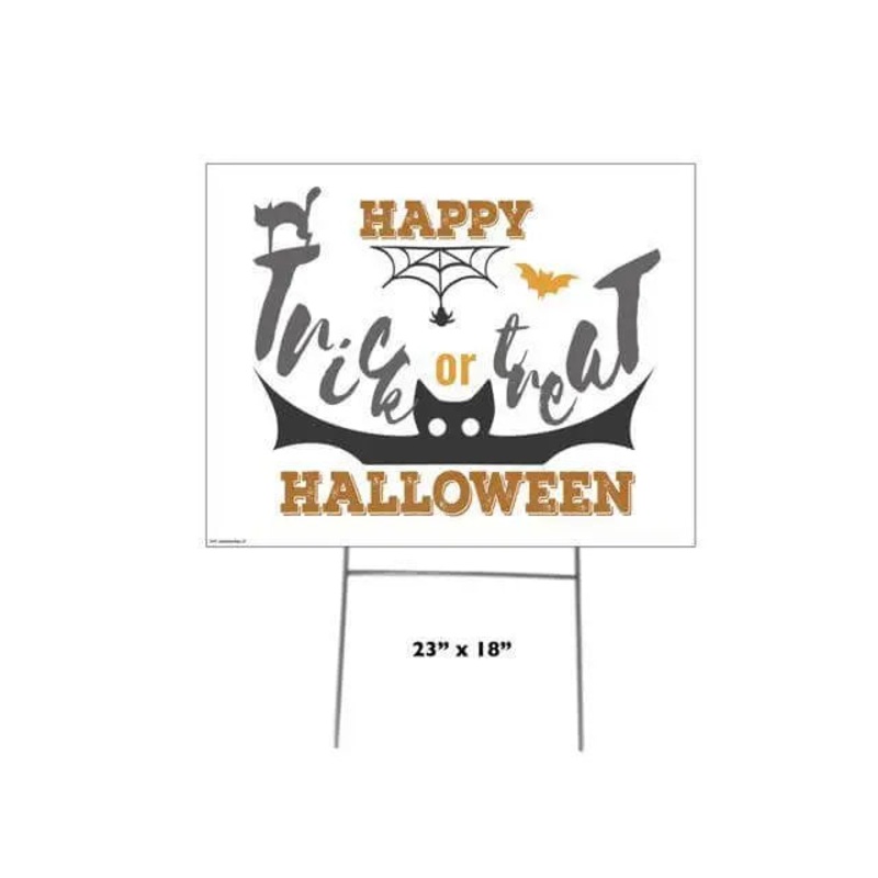 Trick or Treat Halloween Yard Sign - 18" x 23"