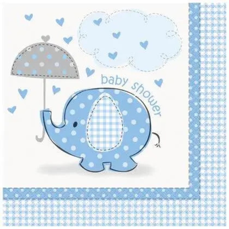 Umbrellaphants - Blue Lunch Napkins (16ct)