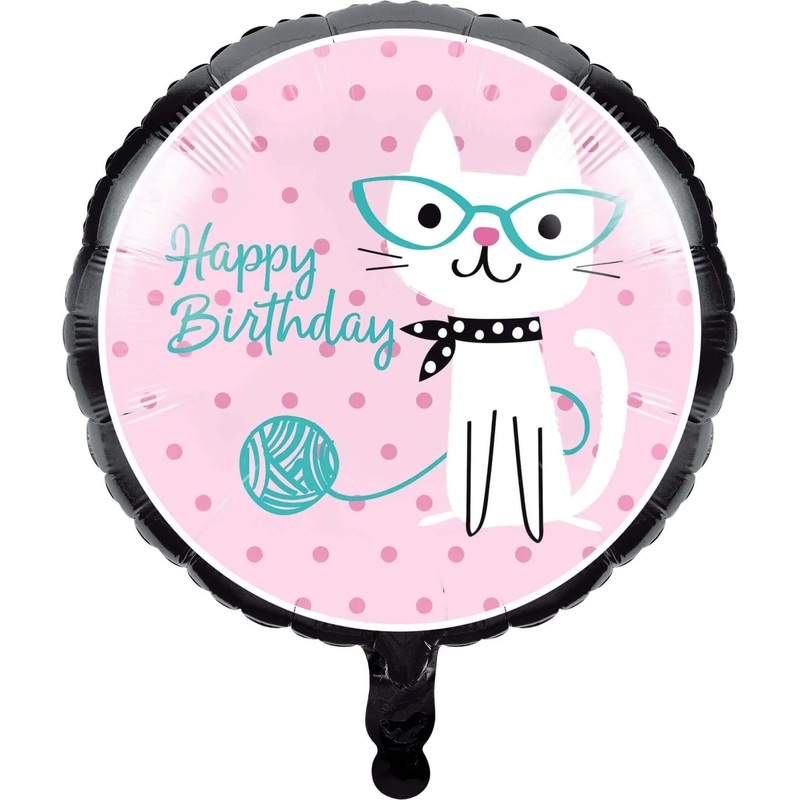 18" Purr-Fect Party Mylar Balloon #419