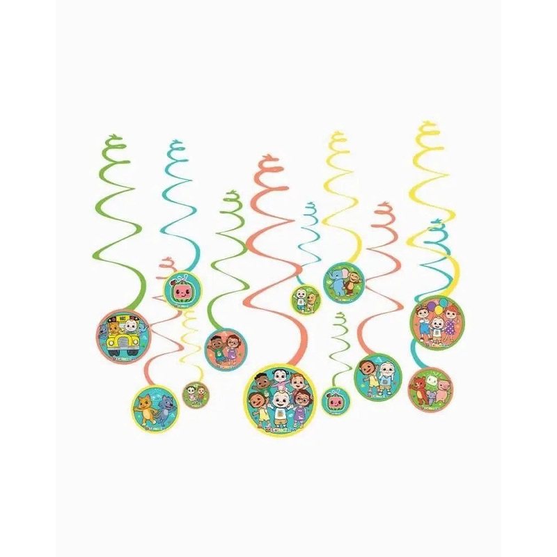 Cocomelon - Spiral Swirl Decorations