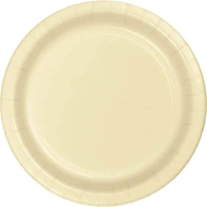 Touch of Color - 9" Premium Strength Dinner Plates - Ivory