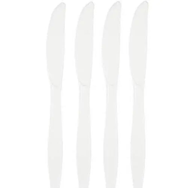 Touch of Color - White Plastic Knives
