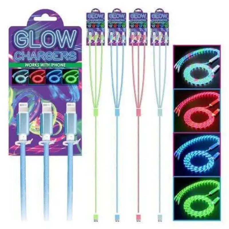 Triple USB Glowing Charging Cable for iPhone