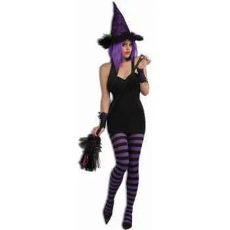Wild 'N Witchy Tights - Purple & Black
