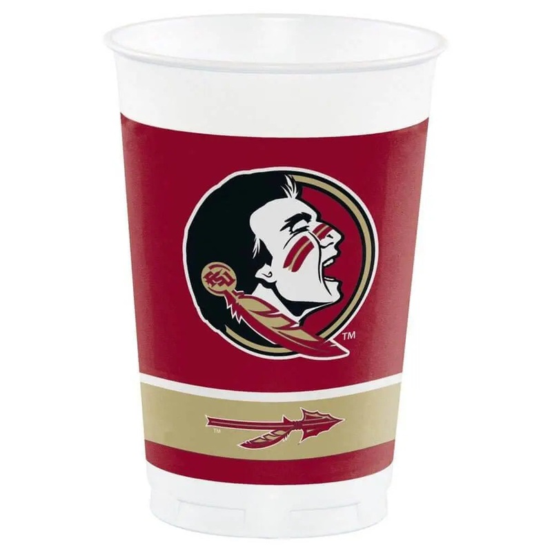 20oz Florida State University (FSU) Seminoles Plastic Cups (8ct)