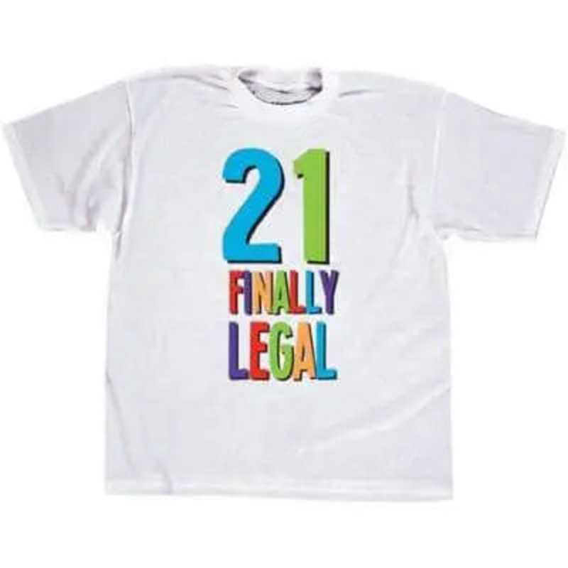 21st Brilliant Birthday T-Shirt (1ct)