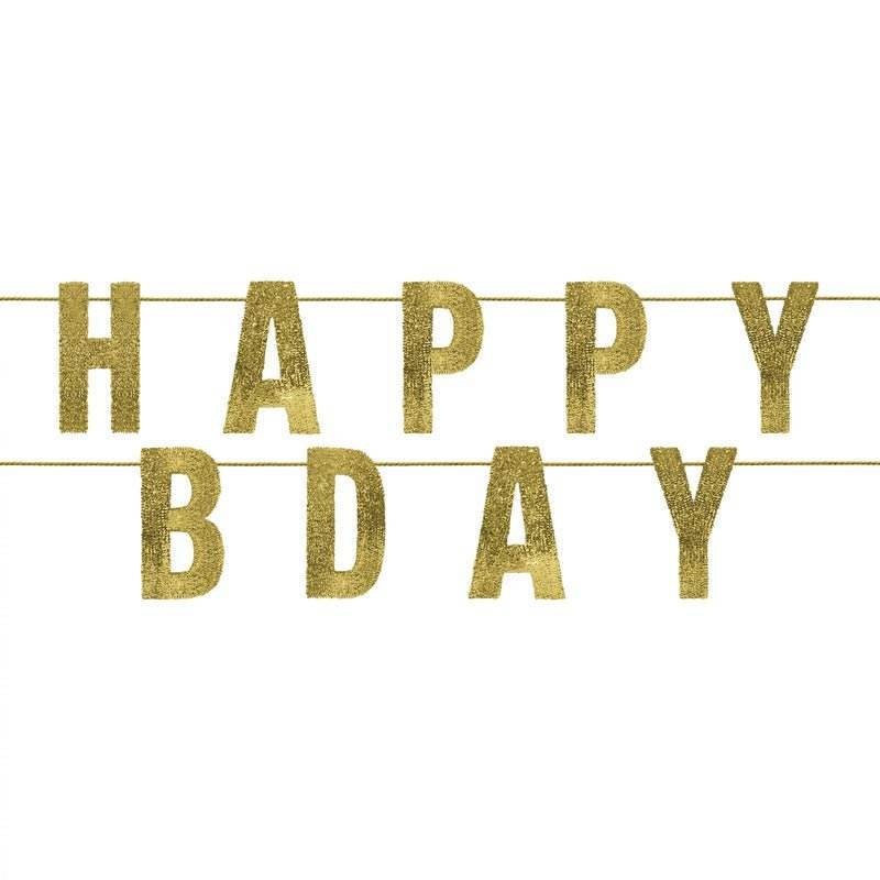 6ft Sparkling Celebration Sequin Happy Birthday Banner (1ct)