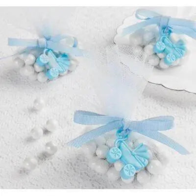 Baby Shower - Charms of Blue Carriages (12ct)