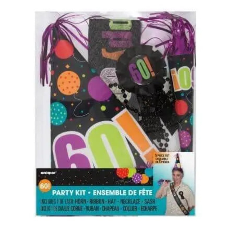 Birthday Cheer - Happy 60th Birthday Party Accessories Kit