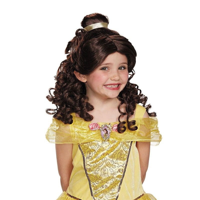 Disney Princess Beauty and the Beast Belle Brown Wig for Girls