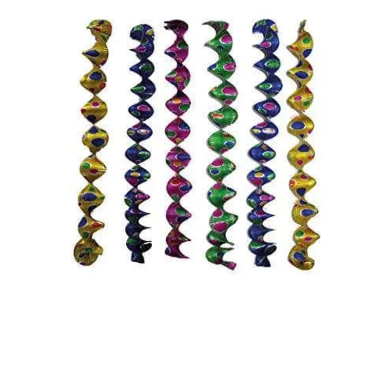 Hanging Spiral Metallic Multicolor (6pcs)