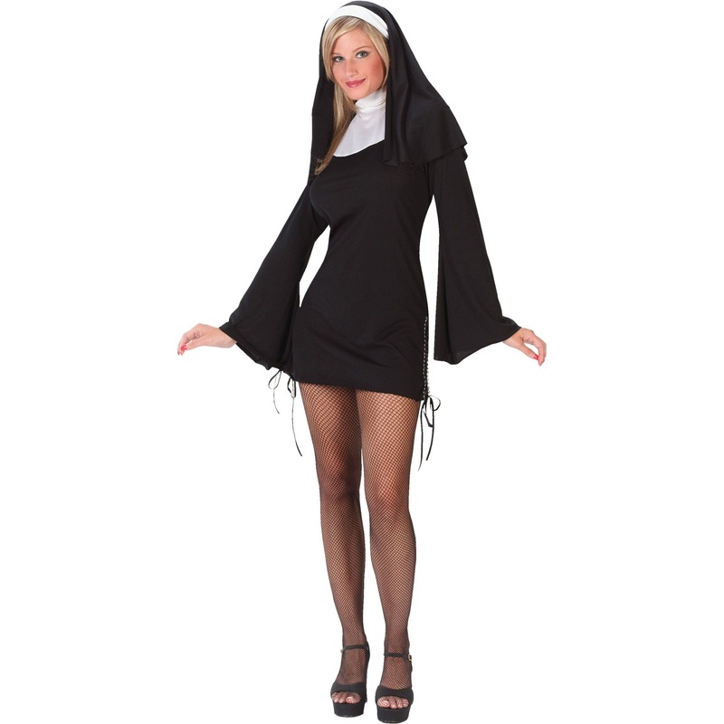 Naughty Nun Costume for Adults, Dress and Veil