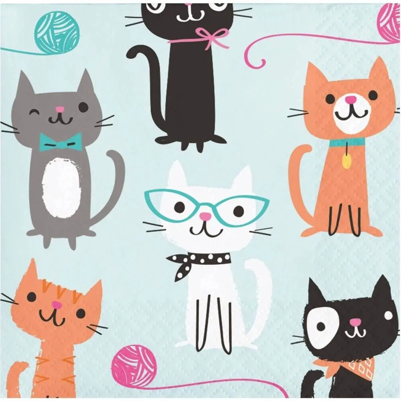 Purr-Fect Party Beverage Napkins (16ct)