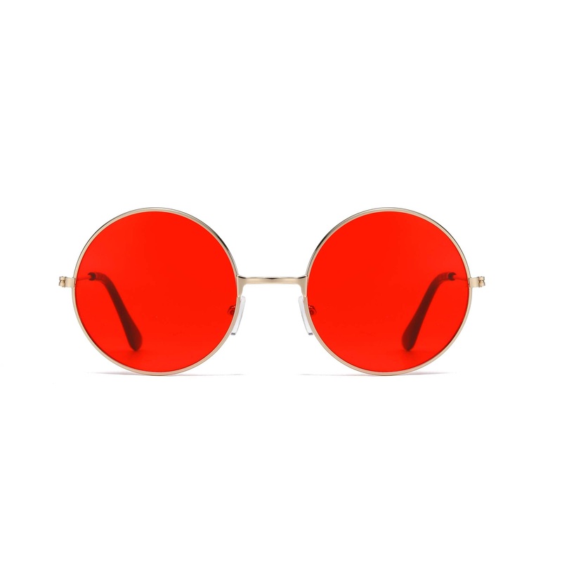 Red Hippie Round Glasses for Adults