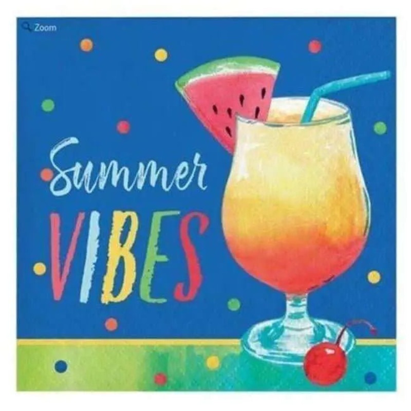 Summer Cocktails Vibes Beverage Napkins (16ct)