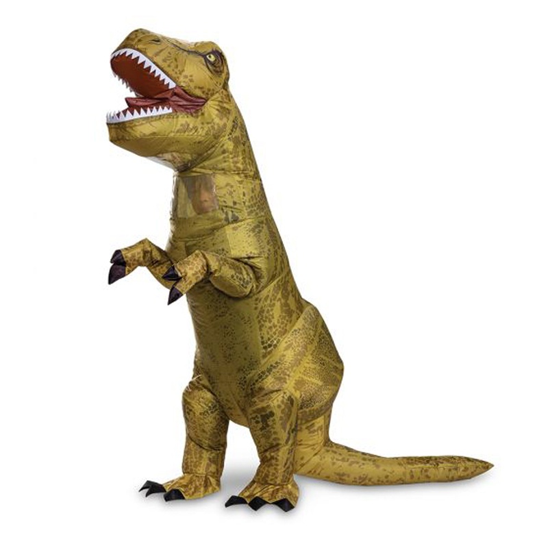 T-Rex Inflatable Costume for Kids, Jurassic World, Green Jumpsuit