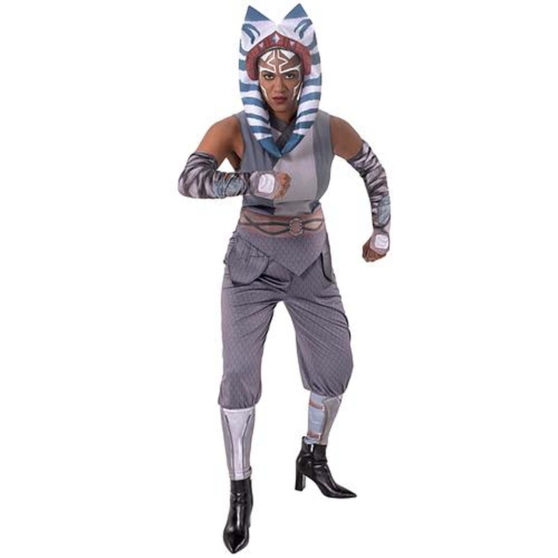 The Mandalorian Ahsoka Qualux Costume for Adults, Star Wars, Gray Jumpsuit
