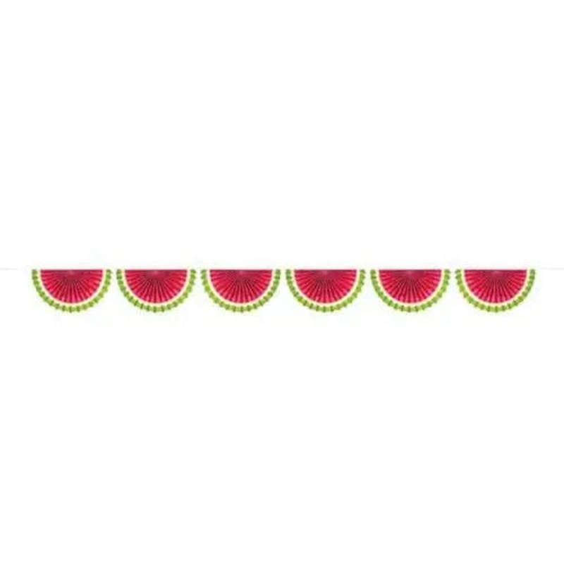 Watermelon Fan Bunting Garland