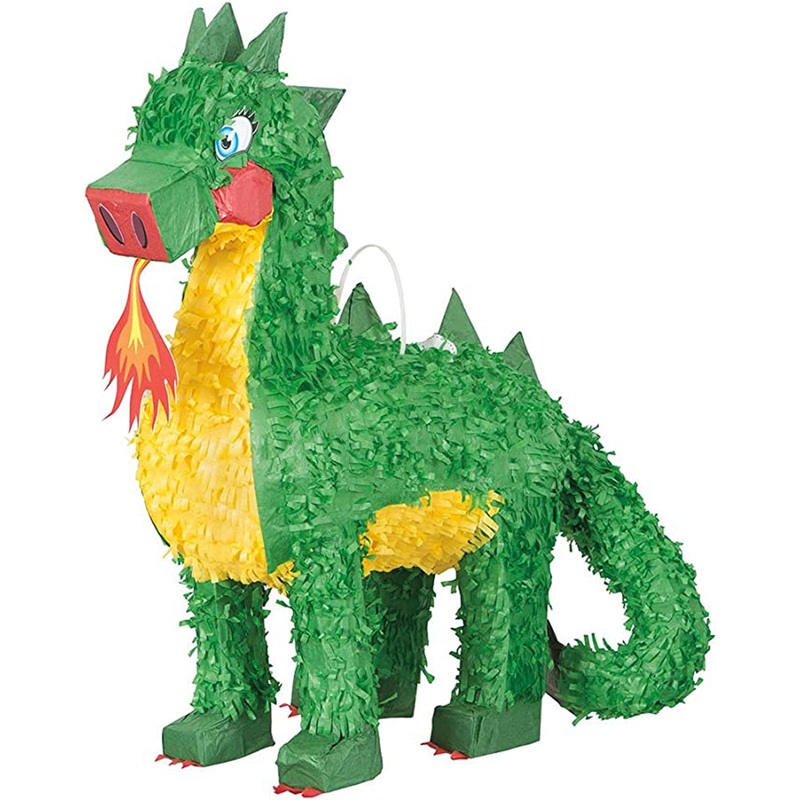 3D Dragon Piata, 19" x 6 1/4" x 14" Inches, 1 Count