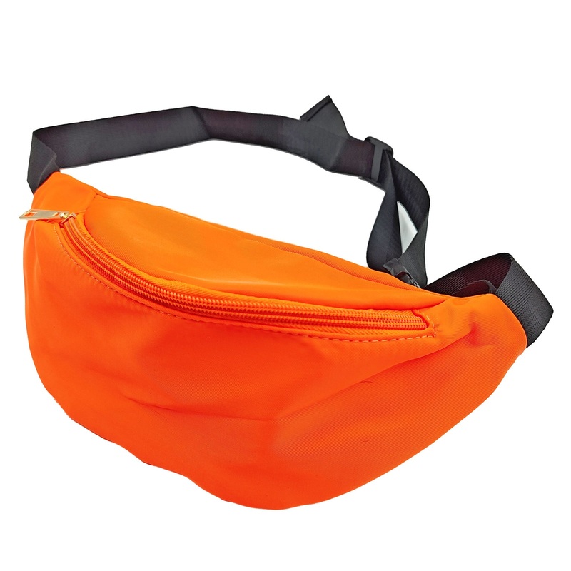 80s Orange Neon Fanny Pack for Adults