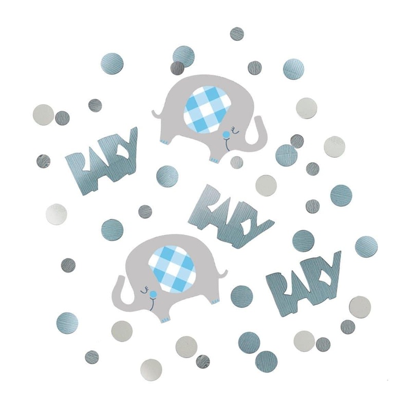 Blue Floral Elephant Confetti