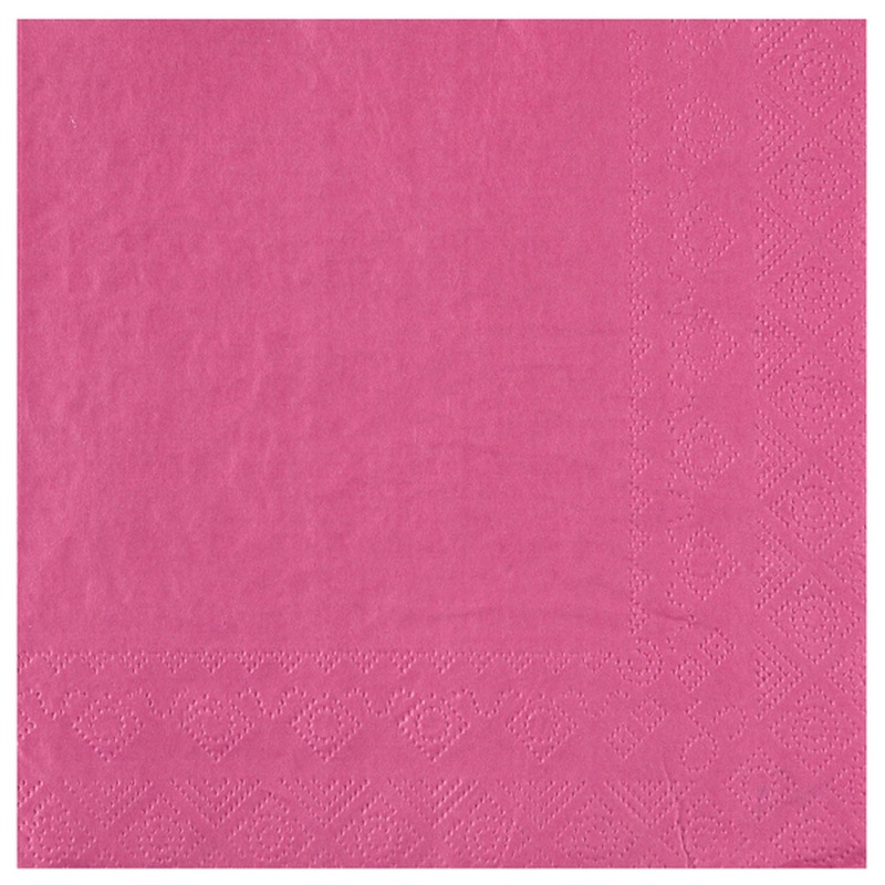 Candy Pink Large Compostable Lunch Paper Party Napkins, 25 Count