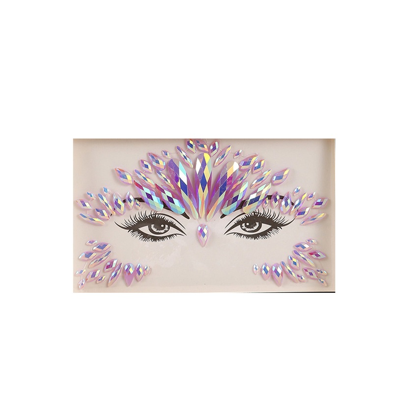 Lilac Fantasy Face Art Crystal Stickers