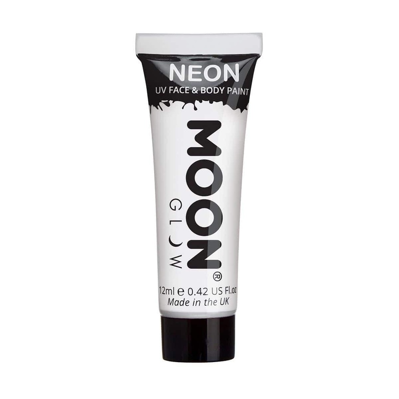 Moon white neon UV face & body paint