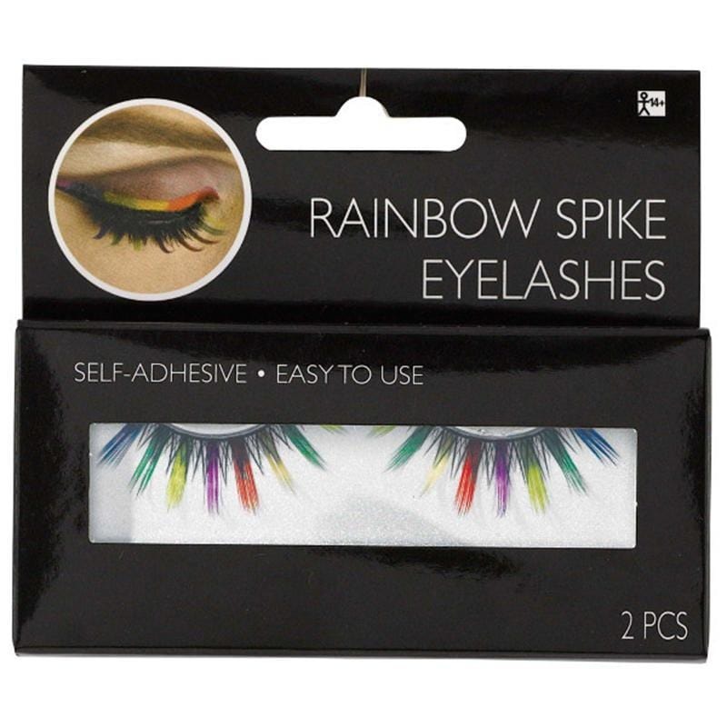 Rainbow spike fake eyelashes
