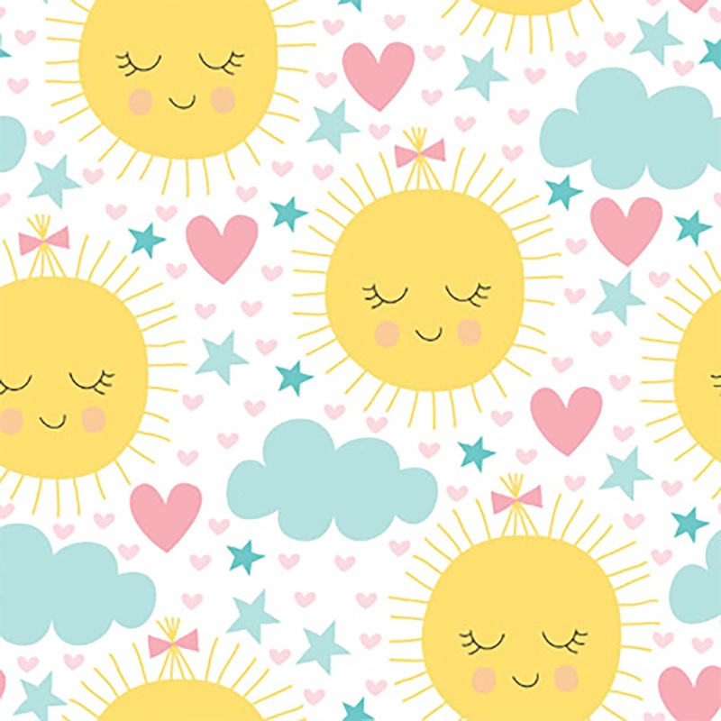 Baby Sun Gift Wrap Roll, 30 x 72 Inches, 1 Count