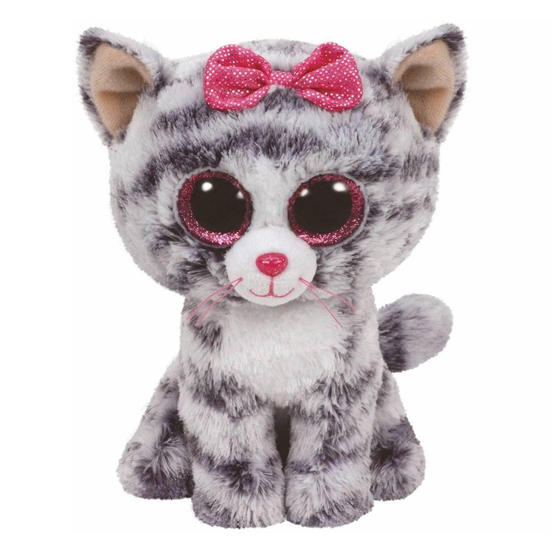 Beanie Boo, 6 in, Kiki Grey Cat