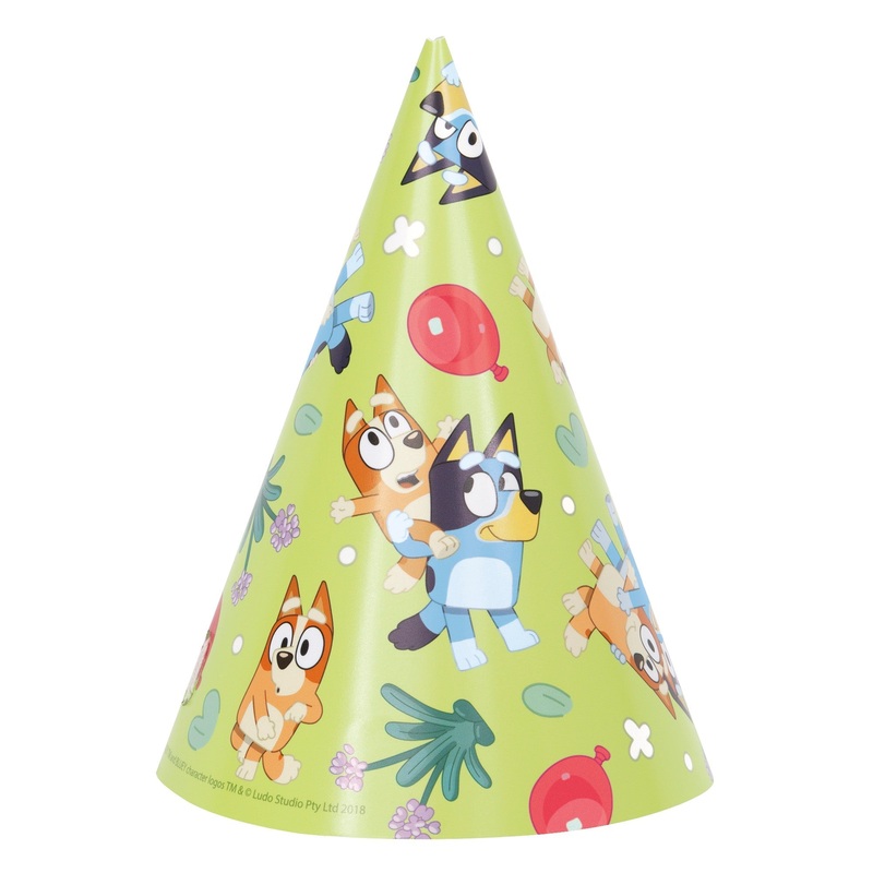 Bluey Paper Hats, 8 Count