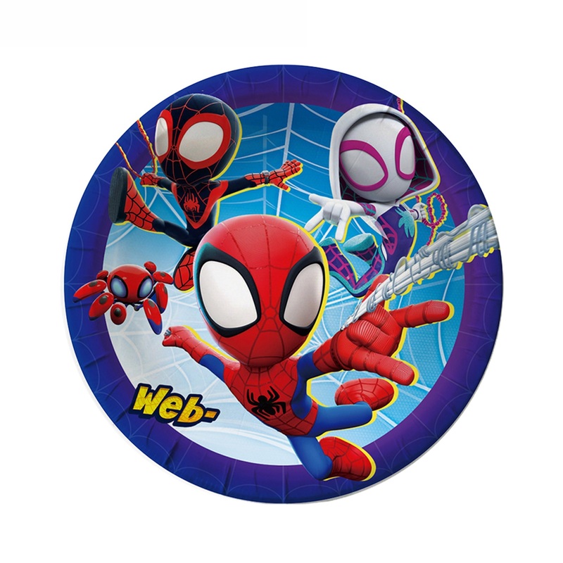 Spidey Birthday Small Round Dessert Paper Plates, 7 Inches, 10 Count