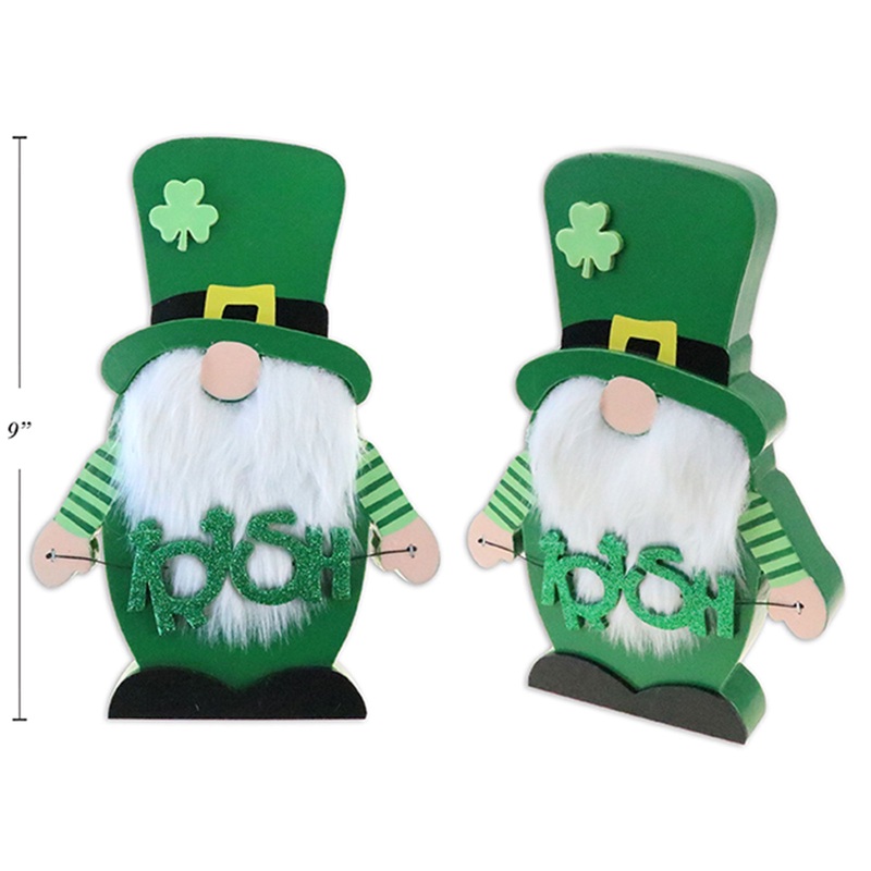 St-Patrick Irish Gnome Table Decoration, 9 Inches, 1 Count