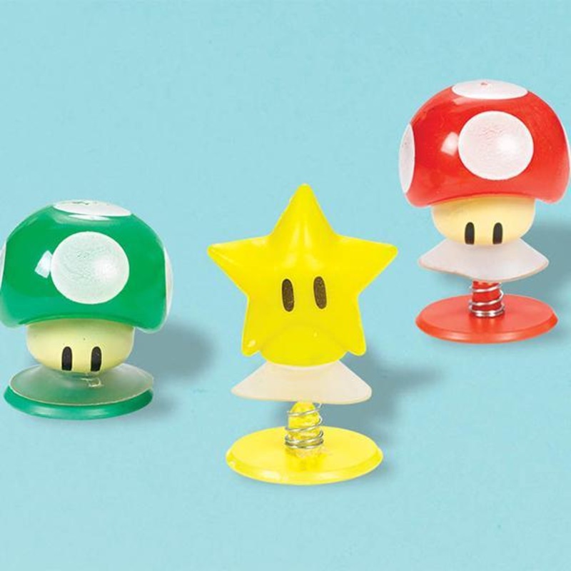 Super Mario Bro Birthday Party Bouncing Power-Ups, 6 Count