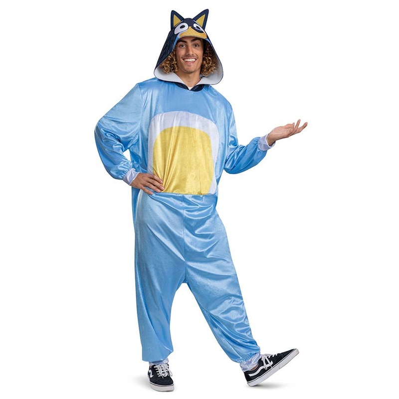 Bluey Bandit Hooded Jumpsuit Costume for Adults
