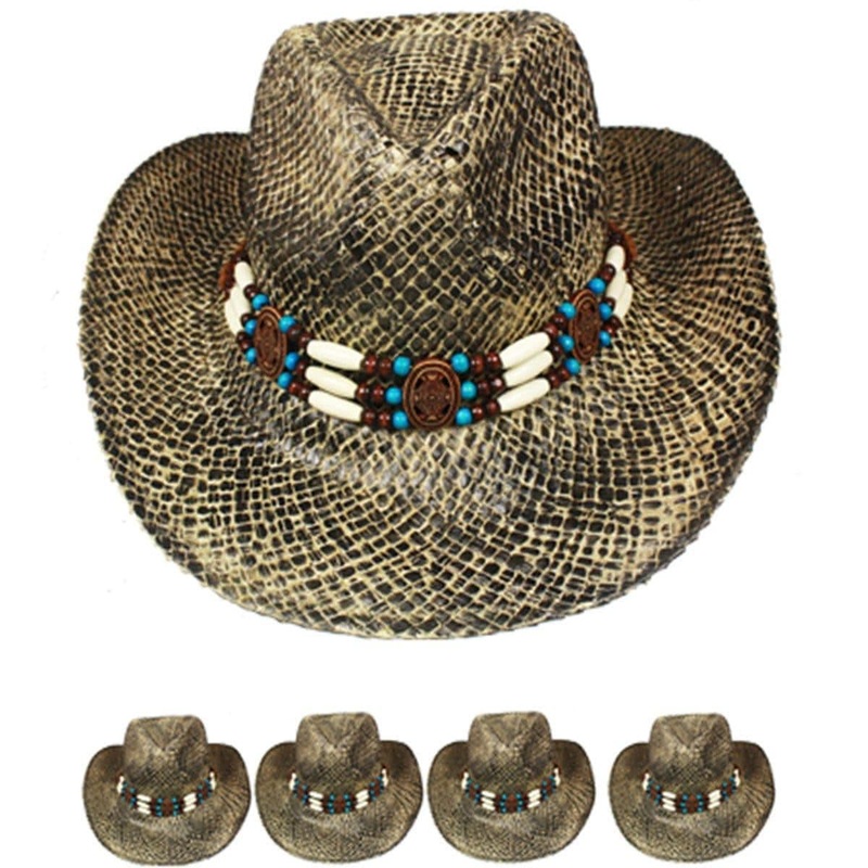 Brown cowboy hat for adults