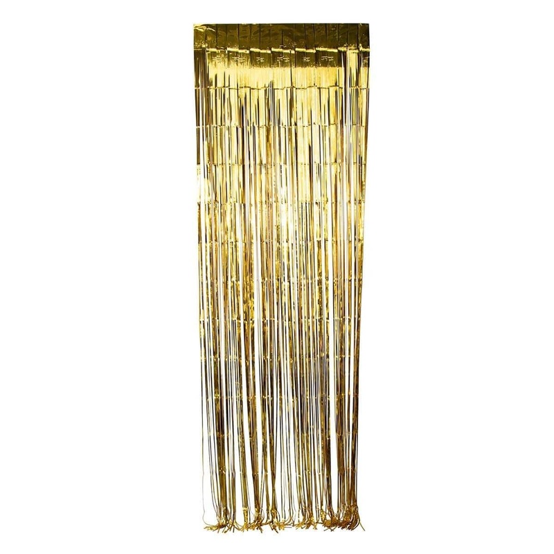 Gold, Laser Collection, Foil Fringe Curtain