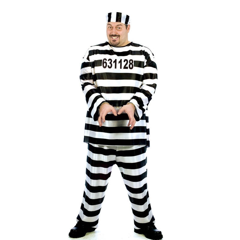 Jailbird Costume for Plus Size Adults