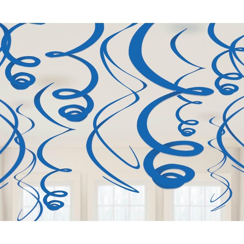 Swirl Decorations - Royal Blue 12/pkg.