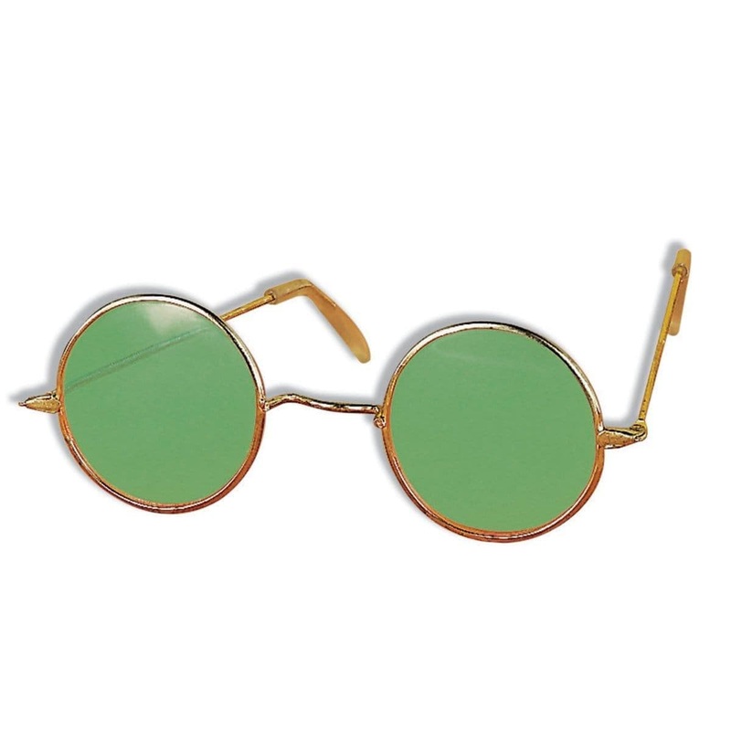 60's green hippie glasses