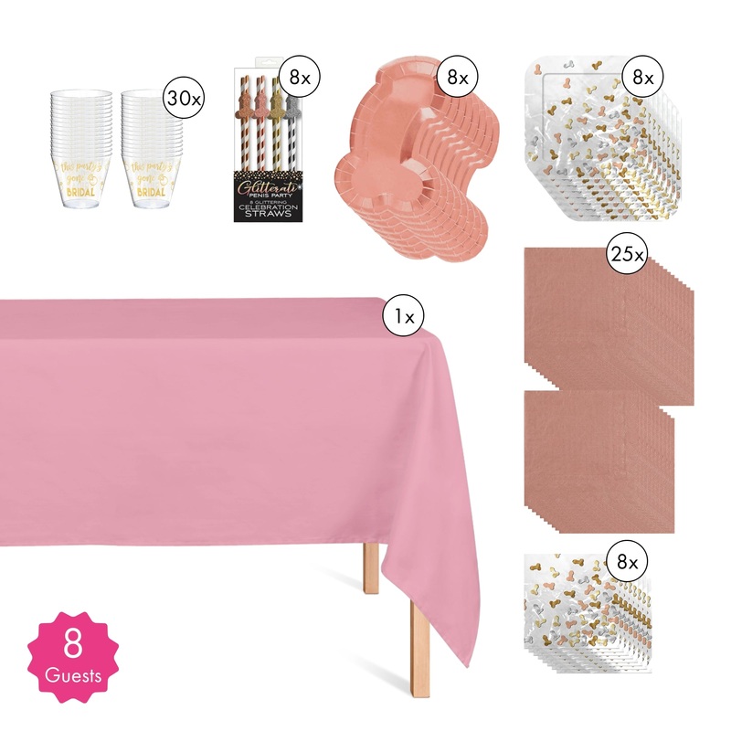 Bachelorette Basic Tableware Party Supplies Kit
