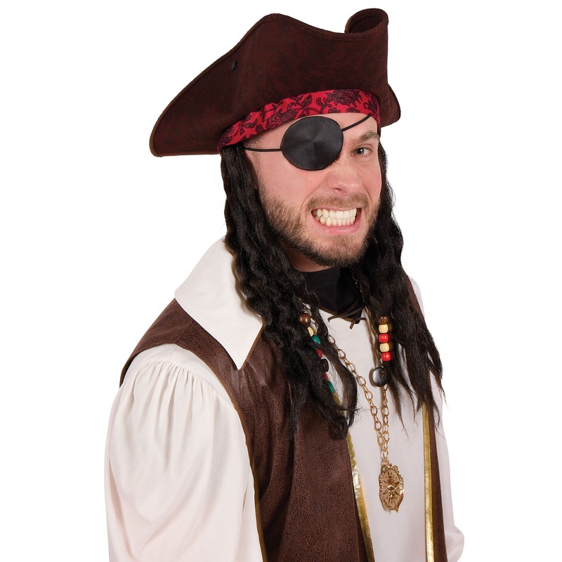 Pirate Tricorn Hat with Bandana for Adults