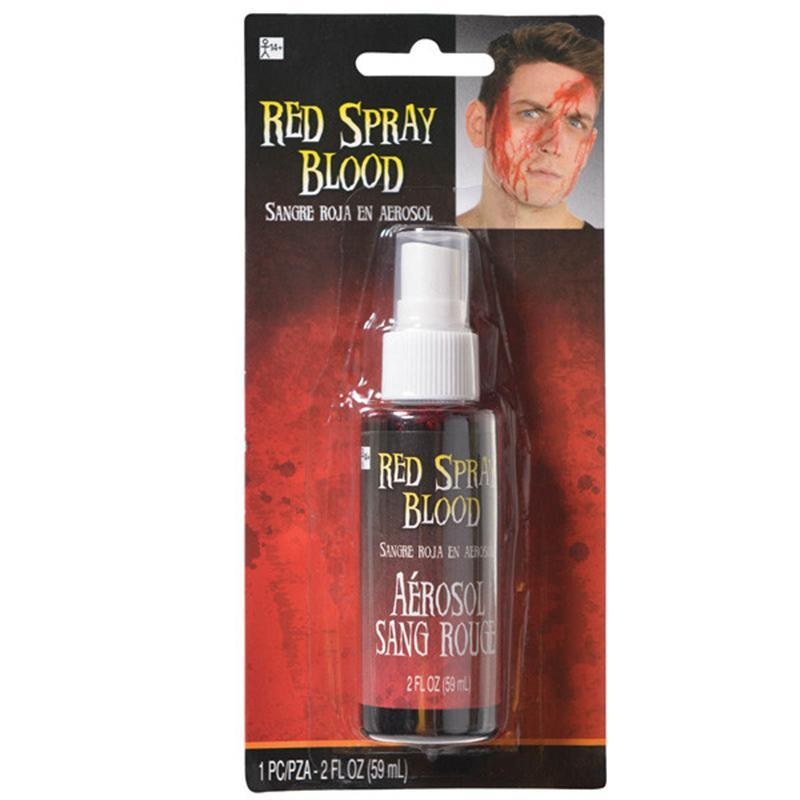 Red blood spray bottle