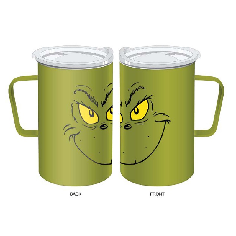 The Grinch Green Mug with Cover, 16 Oz, 1 Count