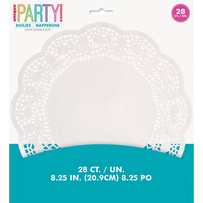 White Doilies, 8.5 Inches, 28 Count