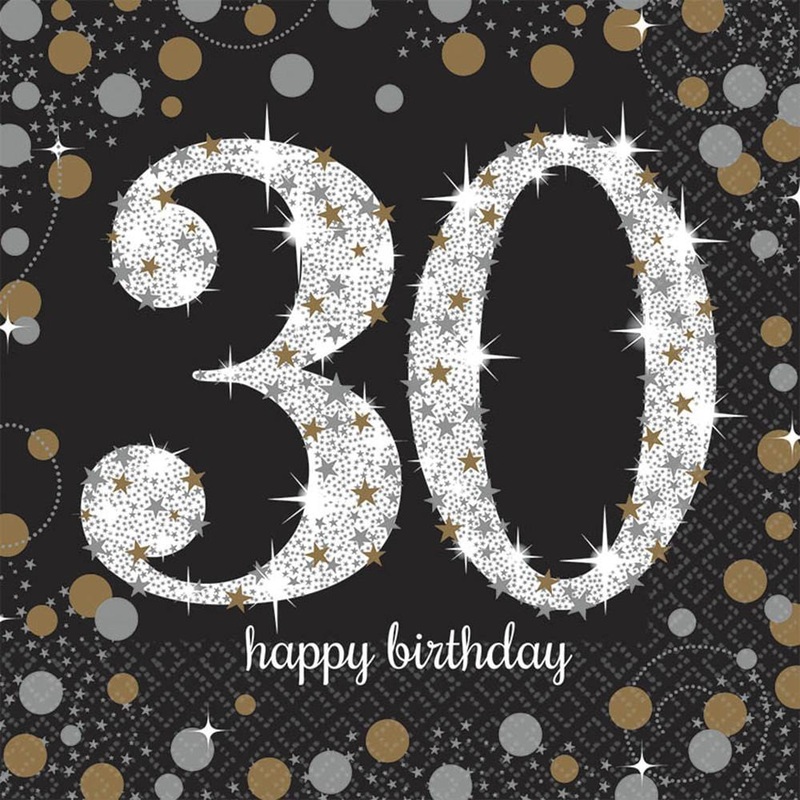 30th Sparkling Celeb - Luncheon Napkins 16/pkg.