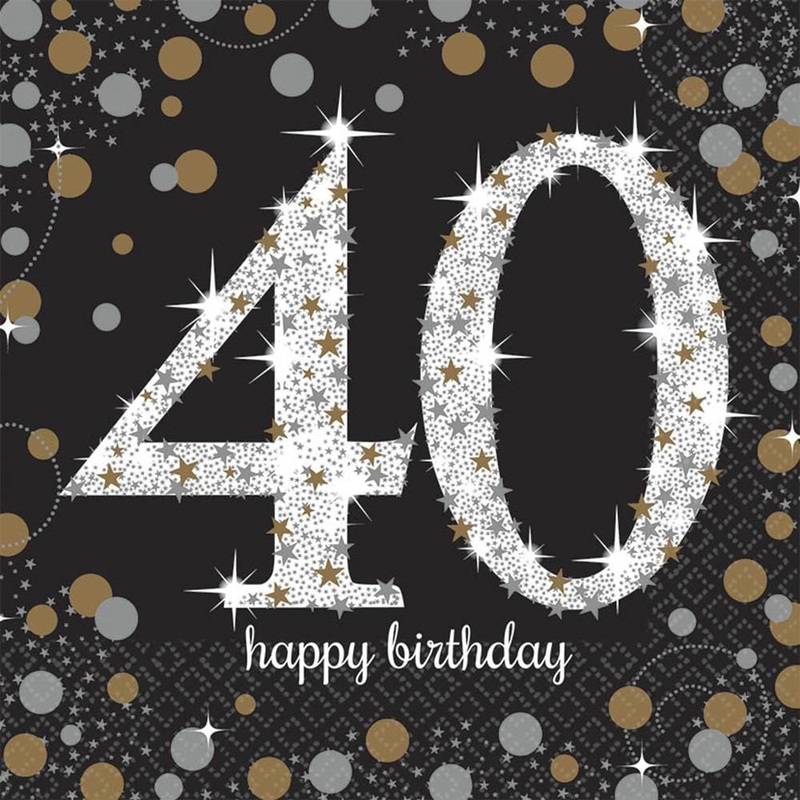 40th Sparkling Celeb - Luncheon Napkins 16/pkg.